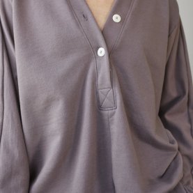 Popover Sweatshirt in Mushroom Organic Cotton | The Collaborative Store