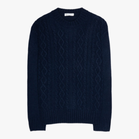 Amos Recycled Wool Sweater in Navy | The Collaborative Store