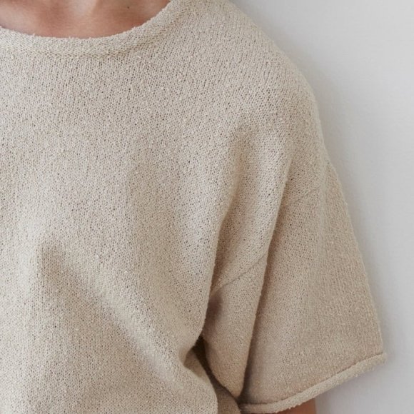 Boucle Top in Almond Organic Cotton | The Collaborative Store