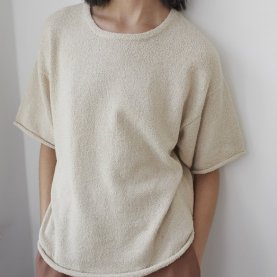 Boucle Top in Almond Organic Cotton | The Collaborative Store