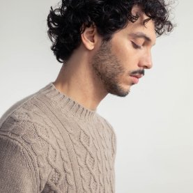 Amos Recycled Wool Sweater in Sand | The Collaborative Store