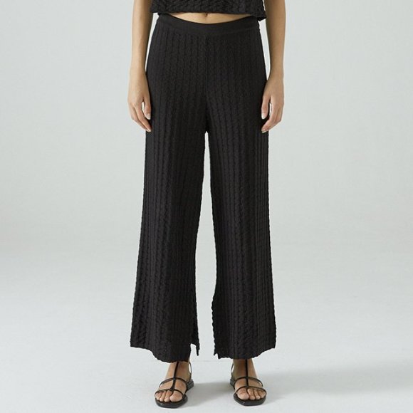 Bao Knitted Trousers in Black Cotton | The Collaborative Store