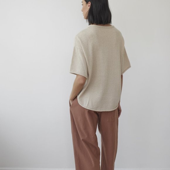 Boucle Top in Almond Organic Cotton | The Collaborative Store