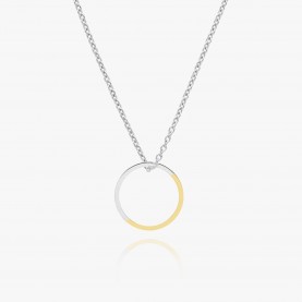 Two-Tone Circle Necklace | The Collaborative Store