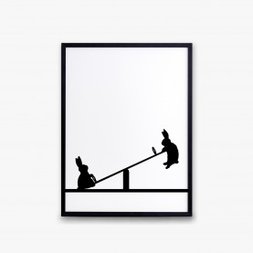 Seesaw Rabbit Print | The Collaborative Store