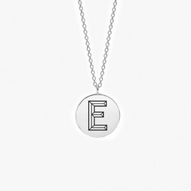 Facett Initial E Pendant - Silver | The Collaborative Store