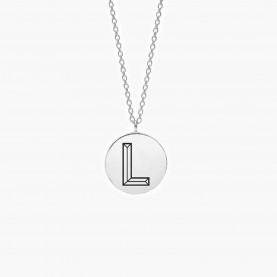 Facett Initial L Pendant - Silver | The Collaborative Store