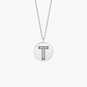 Facett Initial T Pendant - Silver | The Collaborative Store