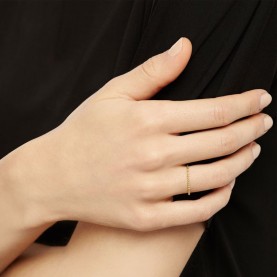 Skinny Ball Gold Stacking Ring | The Collaborative Store