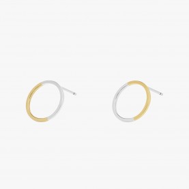 Two Tone Circle Stud Earrings | The Collaborative Store