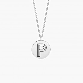 Facett Initial P Pendant - Silver | The Collaborative Store