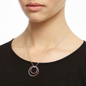 Two Tone Double Circle Necklace | The Collaborative Store