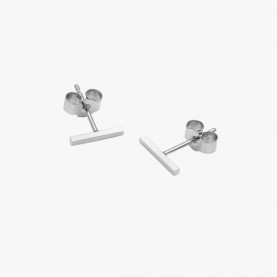 Bar Stud Earrings in Silver | The Collaborative Store