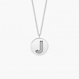 Facett Initial J Pendant - Silver | The Collaborative Store