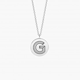 Facett Initial G Pendant - Silver | The Collaborative Store