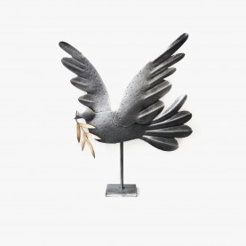 Decorative Iron Dove in Silver | The Collaborative Store