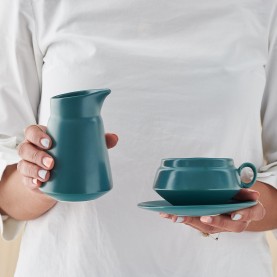 Matt Green Ceramic Milk Jug | The Collaborative Store