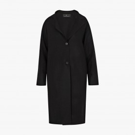 Structured Wool Coat in Black | The Collaborative Store