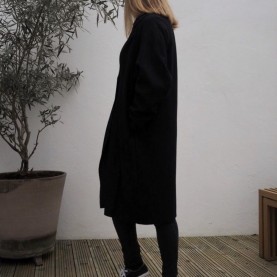 Structured Wool Coat in Black | The Collaborative Store