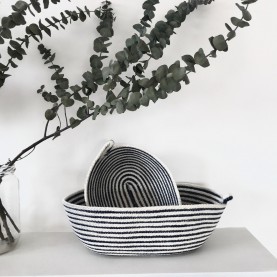 Medium Striped Cotton Rope Basket (Exclusive) | The Collaborative Store