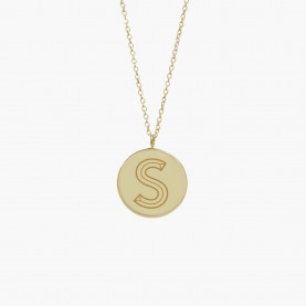 Facett Initial S Pendant - Gold | The Collaborative Store