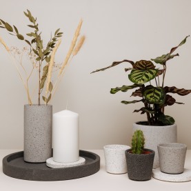 Medium Jesmonite Pot in Grey | The Collaborative Store