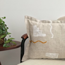 Limited Edition AL-GHARB Linen Cushion | The Collaborative Store