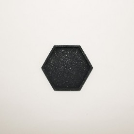 Hexagonal Granite Trinket Tray in Black | The Collaborative Store