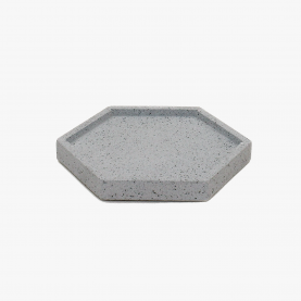 Hexagonal Granite Trinket Tray in Grey | The Collaborative Store