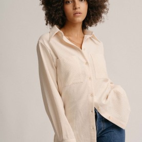 Pierre Organic Cotton Shirt in Ecru | The Collaborative Store