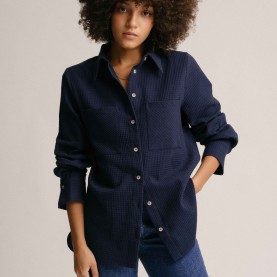 Pierre Organic Cotton Shirt in Indigo | The Collaborative Store