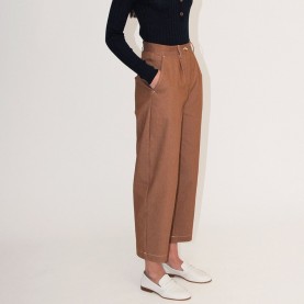 Cocosolo Denim Trousers in Caramel | The Collaborative Store