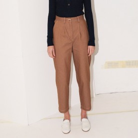 Cocosolo Denim Trousers in Caramel | The Collaborative Store