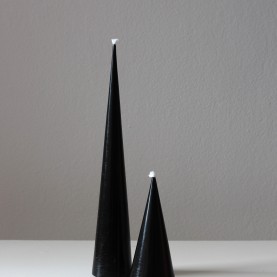 Double Cone Candle Set in Black | The Collaborative Store