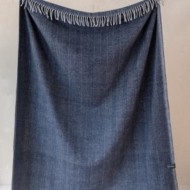 Recycled Wool Throw in Navy | The Collaborative Store