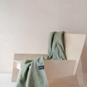 Recycled Wool Throw in Olive Green | The Collaborative Store