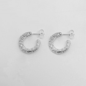 Crushed Hoops in Silver | The Collaborative Store