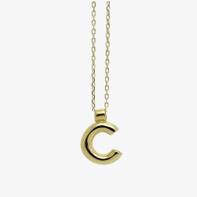 'A' 'C' 'E' Initial Pendant in Gold | The Collaborative Store