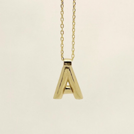 'A' 'C' 'E' Initial Pendant in Gold | The Collaborative Store