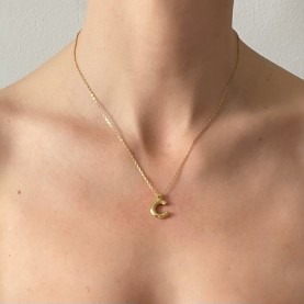 'A' 'C' 'E' Initial Pendant in Gold | The Collaborative Store