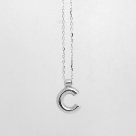 'A' 'C' 'E' 'S' Initial Pendant in Silver | The Collaborative Store