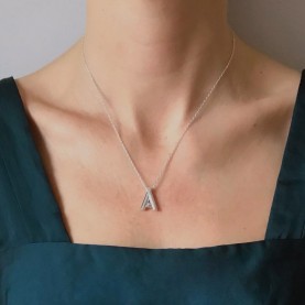 'A' 'C' 'E' 'S' Initial Pendant in Silver | The Collaborative Store