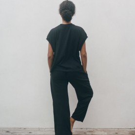 Easy Pants in Black Organic Cotton | The Collaborative Store