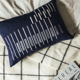 Parallel Cushion in Navy | The Collaborative Store