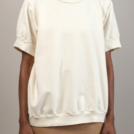 Oversized Short Sleeve Sweatshirt in Natural | The Collaborative Store