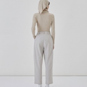 Palmer Trousers in Light Grey Recycled Cotton | The Collaborative Store