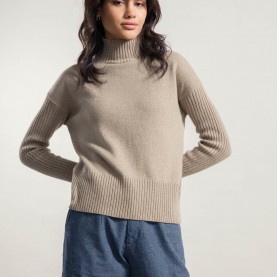 Erminia Recycled Cashmere Sweater in Sand | The Collaborative Store