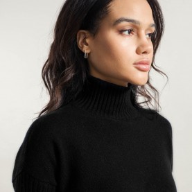 Erminia Recycled Cashmere Sweater in Black | The Collaborative Store