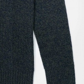 Carlo Recycled Cashmere Sweater in Navy Green | The Collaborative Store