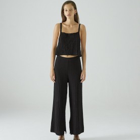 Bao Knitted Trousers in Black Cotton | The Collaborative Store